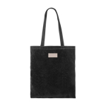 Saco corporativo de veludo com asas compridas a condizer 280 g/m2 cor preto vista detalhe