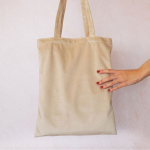 Saco corporativo de veludo com asas compridas a condizer 280 g/m2 cor natural segunda vista