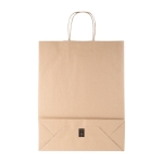 Saco para oferecer grande de papel kraft com asas torcidas 120 g/m2 cor bege terceira vista