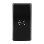 Powerbank plástico reciclado 10 000 mAh, carga sem fios 5 W cor preto primeira vista