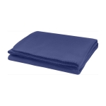 Manta de poliéster com bordado a condizer à volta 150 g/m2 cor azul terceira vista