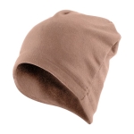 Gorro de poliéster macio personalizável para inverno 280 g/m2 cor castanho-claro