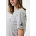 T-shirt mix de algodão reciclado e orgânico, 180 g/m2, Iqoniq Manuel cor cinzento-claro mesclado