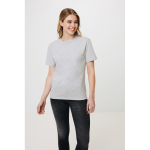 T-shirt mix de algodão reciclado e orgânico, 180 g/m2, Iqoniq Manuel cor cinzento-claro mesclado terceira vista com modelo