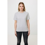 T-shirt mix de algodão reciclado e orgânico, 180 g/m2, Iqoniq Manuel cor cinzento-claro mesclado quinta vista com modelo