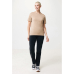 T-shirt mix de algodão reciclado e orgânico, 180 g/m2, Iqoniq Manuel cor castanho-claro vista com modelo