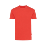 T-shirt mix de algodão reciclado e orgânico casual fit, 180 g/m2, Iqoniq cor vermelho