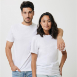 T-shirt mix de algodão reciclado e orgânico casual fit, 180 g/m2, Iqoniq cor branco terceira vista