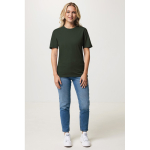 T-shirt mix de algodão reciclado e orgânico casual fit, 180 g/m2, Iqoniq cor caqui vista com modelo