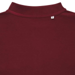 Polo piqué corte regular algodão ecológico, 220 g/m2, Iqoniq Yosemite cor bordeaux quarta vista