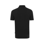 Polo piqué corte regular algodão ecológico, 220 g/m2, Iqoniq Yosemite cor preto segunda vista