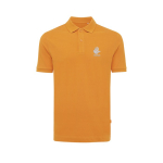 Polo piqué corte regular algodão ecológico, 220 g/m2, Iqoniq Yosemite cor cor-de-laranja vista com logo