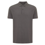 Polo piqué corte regular algodão ecológico, 220 g/m2, Iqoniq Yosemite cor prateado mate