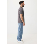 Polo piqué corte regular algodão ecológico, 220 g/m2, Iqoniq Yosemite cor prateado mate