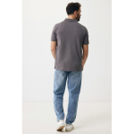 Polo piqué corte regular algodão ecológico, 220 g/m2, Iqoniq Yosemite cor prateado mate