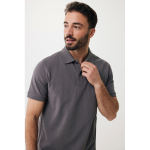 Polo piqué corte regular algodão ecológico, 220 g/m2, Iqoniq Yosemite cor prateado mate