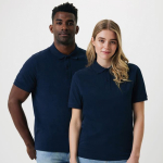 Polo piqué corte regular algodão ecológico, 220 g/m2, Iqoniq Yosemite cor azul-marinho terceira vista