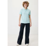 Polo piqué corte regular algodão ecológico, 220 g/m2, Iqoniq Yosemite cor verde menta vista com modelo