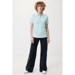 Polo piqué corte regular algodão ecológico, 220 g/m2, Iqoniq Yosemite cor verde menta segunda vista com modelo