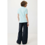 Polo piqué corte regular algodão ecológico, 220 g/m2, Iqoniq Yosemite cor verde menta quarta vista com modelo