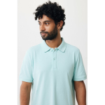 Polo piqué corte regular algodão ecológico, 220 g/m2, Iqoniq Yosemite cor verde menta