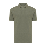 Polo piqué corte regular algodão ecológico, 220 g/m2, Iqoniq Yosemite cor verde militar