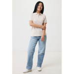 Polo piqué corte regular algodão ecológico, 220 g/m2, Iqoniq Yosemite cor cor-de-rosa claro terceira vista com modelo
