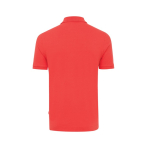 Polo piqué corte regular algodão ecológico, 220 g/m2, Iqoniq Yosemite cor vermelho dessaturado segunda vista