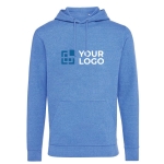 Sweatshirt suave não tingida algodão ecológico 340 g/m2 Iqoniq Torres cor azul mesclado décima vista