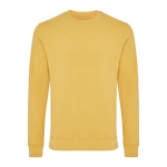 Camisola de gola redonda em algodão ecológico casual fit 340 g/m2 Iqoniq cor amarelo