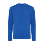 Camisola de gola redonda em algodão ecológico casual fit 340 g/m2 Iqoniq cor azul real