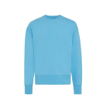 Camisola oversize de algodão eco 340 g/m2 Iqoniq cor ciano