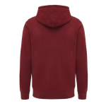 Sweatshirt com fecho de correr de algodão eco slim fit 340 g/m2 Iqoniq cor bordeaux segunda vista