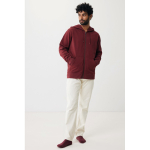 Sweatshirt com fecho de correr de algodão eco slim fit 340 g/m2 Iqoniq cor bordeaux vista com modelo