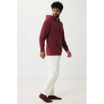 Sweatshirt com fecho de correr de algodão eco slim fit 340 g/m2 Iqoniq cor bordeaux segunda vista com modelo