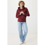 Sweatshirt com fecho de correr de algodão eco slim fit 340 g/m2 Iqoniq cor bordeaux