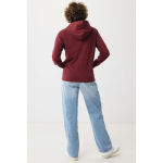 Sweatshirt com fecho de correr de algodão eco slim fit 340 g/m2 Iqoniq cor bordeaux