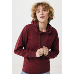 Sweatshirt com fecho de correr de algodão eco slim fit 340 g/m2 Iqoniq cor bordeaux