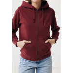 Sweatshirt com fecho de correr de algodão eco slim fit 340 g/m2 Iqoniq cor bordeaux