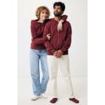 Sweatshirt com fecho de correr de algodão eco slim fit 340 g/m2 Iqoniq cor bordeaux