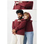Sweatshirt com fecho de correr de algodão eco slim fit 340 g/m2 Iqoniq cor bordeaux