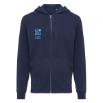 Sweatshirt com fecho de correr de algodão eco slim fit 340 g/m2 Iqoniq cor azul-marinho vista principal