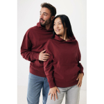 Sweatshirt de algodão eco regular fit 340 g/m2 Iqoniq cor bordeaux vista com modelo
