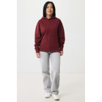 Sweatshirt de algodão eco regular fit 340 g/m2 Iqoniq cor bordeaux terceira vista com modelo