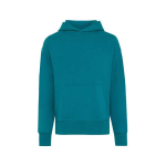 Sweatshirt de algodão eco regular fit 340 g/m2 Iqoniq cor turquesa