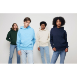 Sweatshirt de algodão eco regular fit 340 g/m2 Iqoniq cor bege quinta vista com modelo