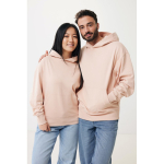 Sweatshirt de algodão eco regular fit 340 g/m2 Iqoniq cor rosa pastel vista com modelo