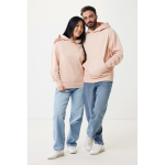 Sweatshirt de algodão eco regular fit 340 g/m2 Iqoniq cor rosa pastel segunda vista com modelo