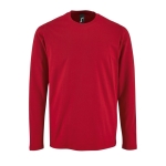 Camisola de manga comprida em algodão 100% 190 g/m2 SOL'S Imperial cor vermelho quinta vista