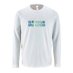 Camisola de manga comprida em algodão 100% 190 g/m2 SOL'S Imperial cor branco vista principal